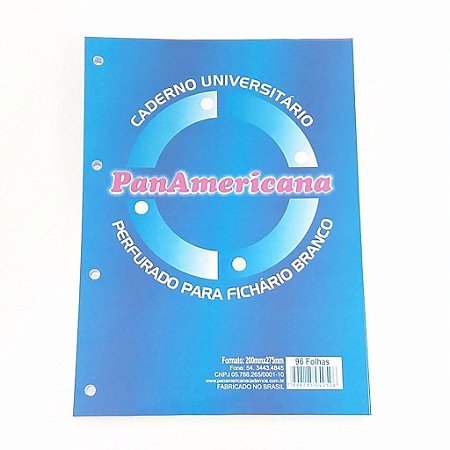 FOLHA PAUTADA PARA FICHÁRIO UNIVERSITÁRIO C/96 FLS - PANAMERICANA