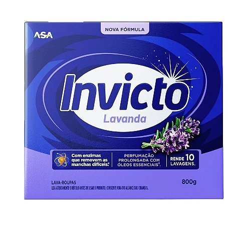 SABÃO EM PÓ INVICTO LAVANDA - 800G