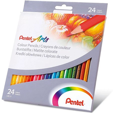 LÁPIS DE COR 24 CORES - PENTEL
