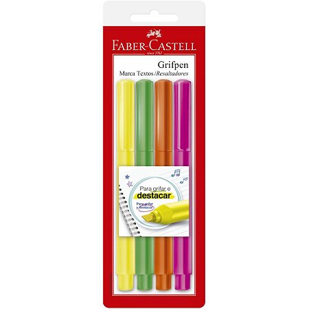 MARCA TEXTO GRIFPEN 4 CORES - FABER-CASTELL