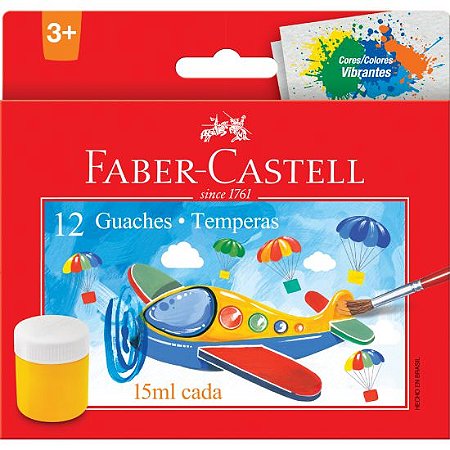 GUACHE 15ML 12 CORES - FABER-CASTELL