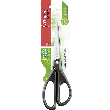 TESOURA ESSENTIALS GREEN 21CM PRETA - MAPED