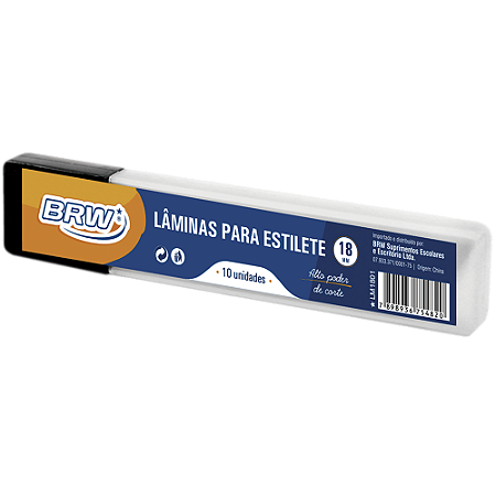 LÂMINA PARA ESTILETE LARGO C/10 UNIDADES - BRW