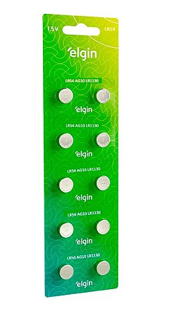 BATERIA ALCALINA 1.5V LR54 C/10 UNIDADES - ELGIN