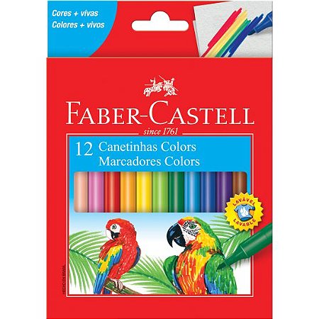 CANETINHA COLORS 12 CORES - FABER-CASTELL