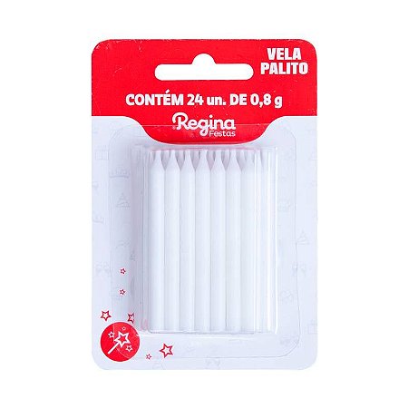 VELA PALITO BRANCA C/24 UNIDADES - REGINA