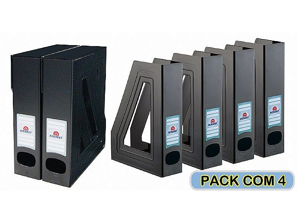 PORTA REVISTAS 278.6 PRETO PACK C/4 UNIDADES - ACRIMET