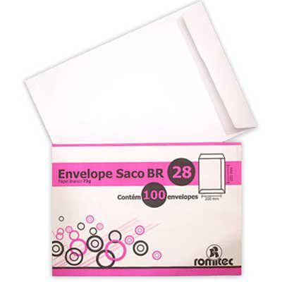 ENVELOPE BRANCO 200MMX280MM C/100 UNIDADES - ROMITEC