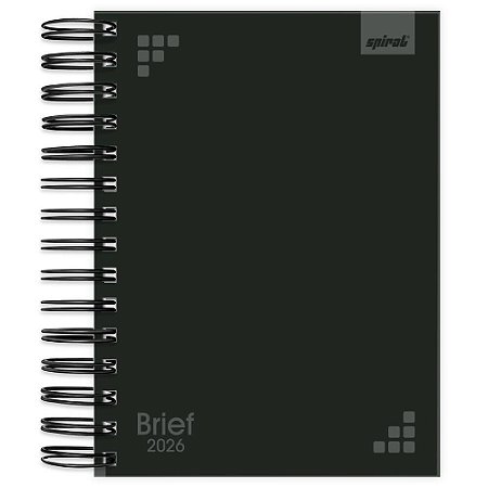 AGENDA DIÁRIA BRIEF 2026 PRETA 176 FOLHAS - SPIRAL