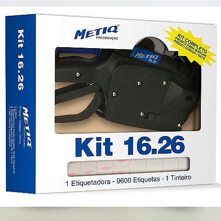 KIT ETIQUETADORA 16.26 ETIQUETAS BRANCAS 26MMX16MM - METIQ