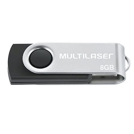 PEN DRIVE TWIST PRETO 8GB PD587 - MULTILASER