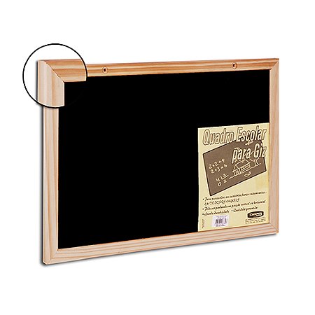 QUADRO NEGRO STD MOLDURA MADEIRA PINUS 60X80 - CORTIARTE