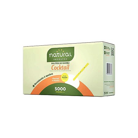 PALITO DE BAMBU COCKTAIL C/5000 UNIDADES - NATURAL PRODUTOS