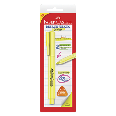 MARCA TEXTO GRIFPEN AMARELO - FABER-CASTELL