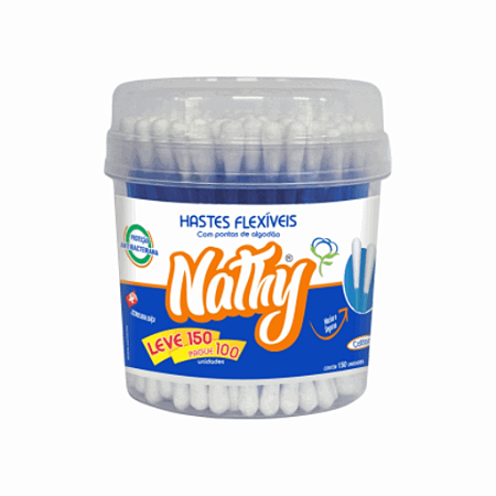 COTONETE FLEXÍVEL C/150 UNIDADES - NATHY