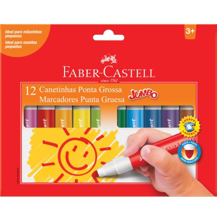 CANETINHA JUMBO 12 CORES - FABER-CASTELL