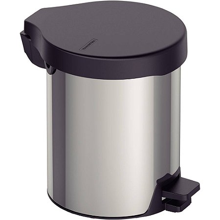 LIXEIRA COM PEDAL NEW EM AÇO INOX COM ACABAMENTO POLIDO 5L - TRAMONTINA