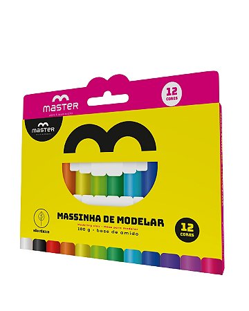 MASSINHA DE MODELAR 180G 12 CORES - MASTER