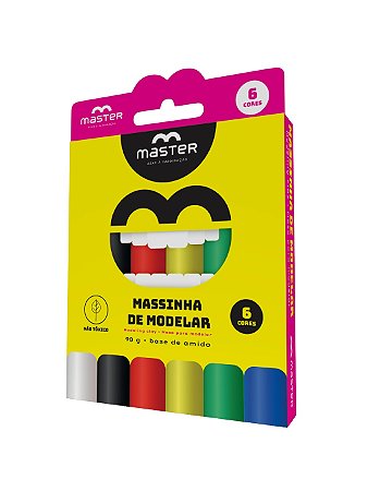 MASSINHA DE MODELAR 90G 6 CORES - MASTER