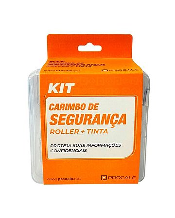 KIT CARIMBO DE SEGURANÇA CS10 ROLLER + TINTA - PROCALC