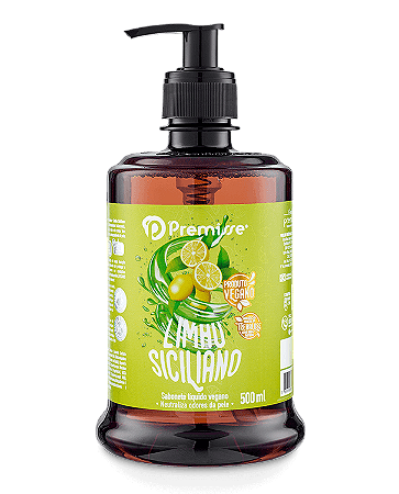 SABONETE LÍQUIDO PREMISSE VEGANO LIMÃO SICILIANO - 500ML