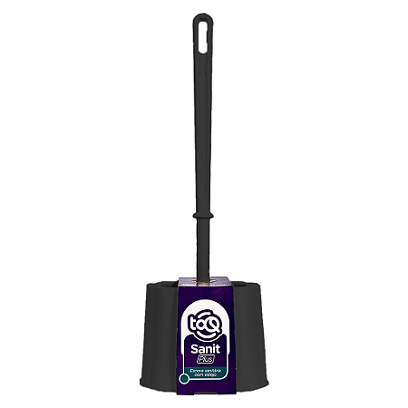 ESCOVA SANITÁRIA COM ESTOJO SANIT PLUS PRETA - TOQ