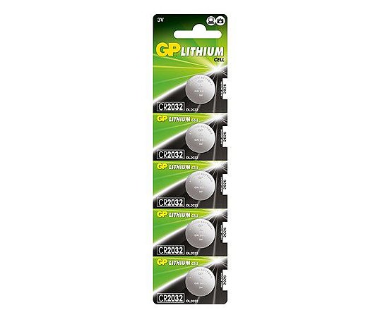 BATERIA ALCALINA LITHIUM 3V CR2032 C/5 UNIDADES - GP