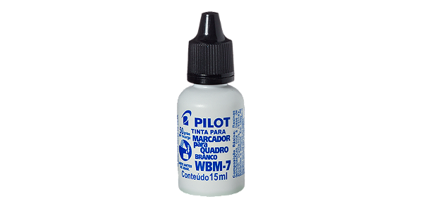 TINTA MARCADOR QUADRO BRANCO WBM-7 PRETA 15ML - PILOT