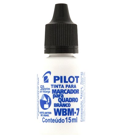 TINTA MARCADOR QUADRO BRANCO WBM-7 PRETA 15ML - PILOT