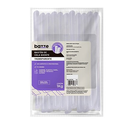 COLA SILICONE GROSSA BASTÃO 1KG - BAZZE