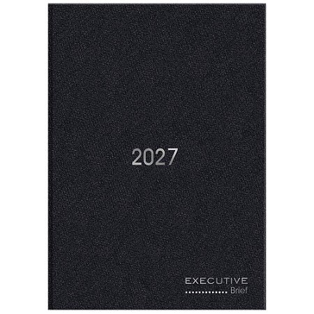 AGENDA DIÁRIA COSTURADA BRIEF EXECUTIVE 2027 PRETA 176 FOLHAS - SPIRAL