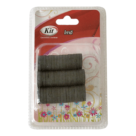 IMÃ 18X3MM PRETO C/50 UNIDADES - KIT