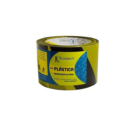 FITA DEMARCAÇÃO DE ÁREA 70MMX150M ZEBRADA - KORETECH