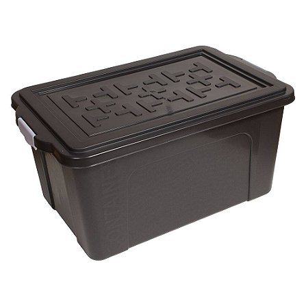 CAIXA ORGANIZADORA CONTAINER COM TRAVAS 70L OR-07P PRETA - SÃO BERNARDO