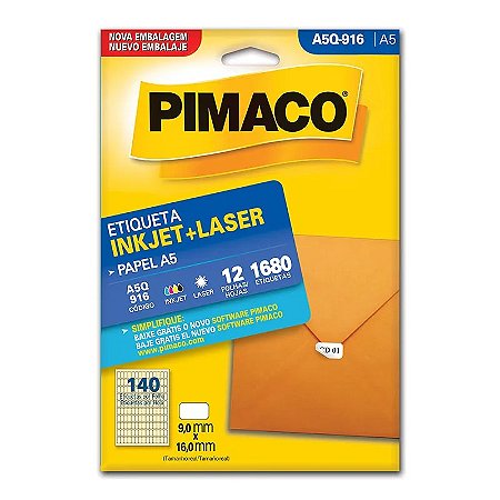 ETIQUETA A5Q-916 12 FOLHAS - PIMACO
