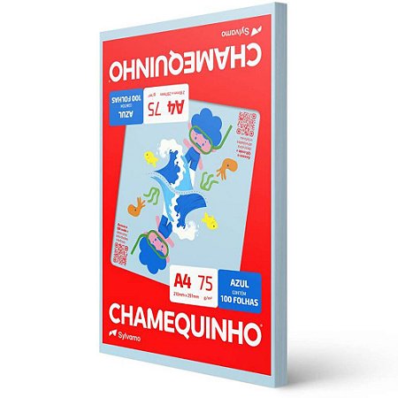 PAPEL CHAMEQUINHO A4 AZUL - 100 FLS
