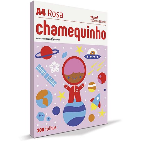 PAPEL CHAMEQUINHO A4 ROSA - 100 FLS