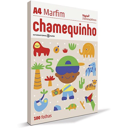 PAPEL CHAMEQUINHO A4 MARFIM - 100 FLS