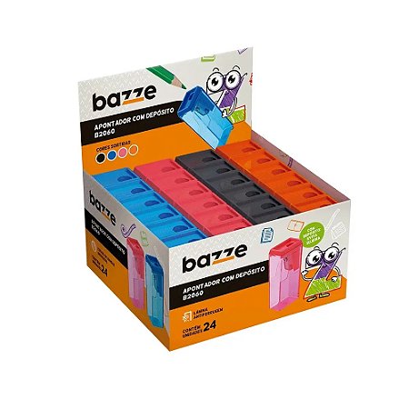 APONTADOR COM DEPÓSITO B2060 CORES SORTIDAS C/24 UNIDADES - BAZZE