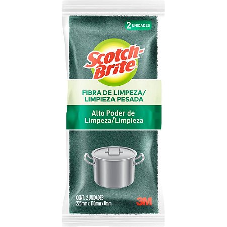 FIBRA DE LIMPEZA PESADA SCOTCH-BRITE 225MMX110MM C/2 UNIDADES - 3M