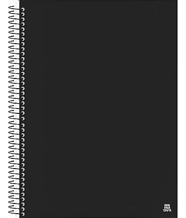 CADERNO UNIVERSITÁRIO 1 MATÉRIA 70 FLS KBOM! BLACK - ANIMATIVA