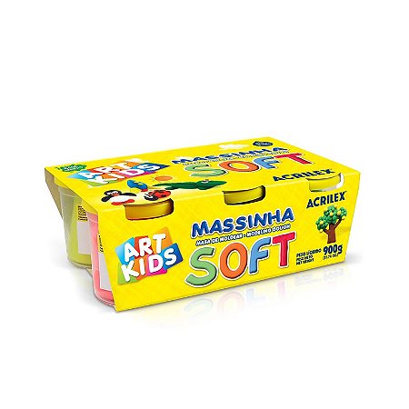 MASSINHA DE MODELAR SOFT 150G C/6 CORES - ACRILEX