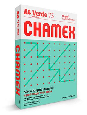 PAPEL CHAMEX COLORS A4 75 210MMX297MM VERDE - 500 FLS