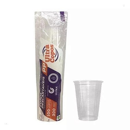 COPO DESCARTÁVEL PP 300ML C/100 UNIDADES - ULTRA COPOS