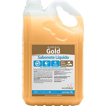 SABONETE LÍQUIDO GOLD PÊSSEGO AUDAX - 5L