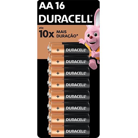 PILHA ALCALINA PEQUENA AA C/16 UNIDADES - DURACELL