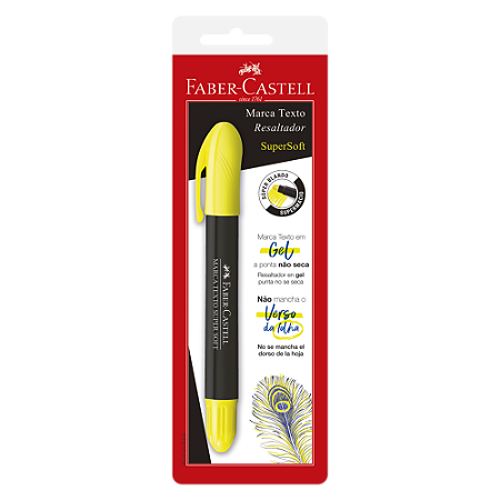 MARCA TEXTO SUPERSOFT GEL SM/1557 AMARELO - FABER-CASTELL