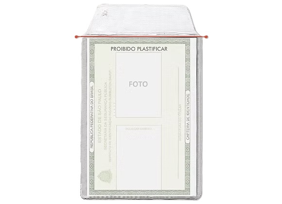PROTETOR PORTA DOCUMENTOS C/ABA 75MMX105MM C/100 UNIDADES - ACP