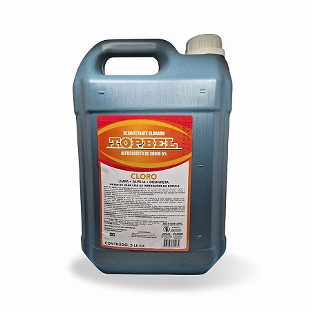 HIPOCLORITO DE SÓDIO 5% TOP BEL - 5L