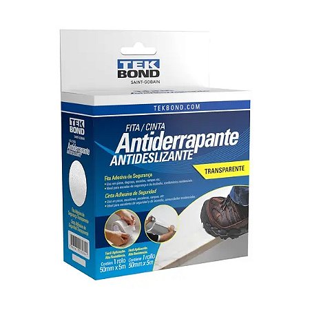 FITA ANTIDERRAPANTE 50MMX5M TRANSPARENTE - TEKBOND